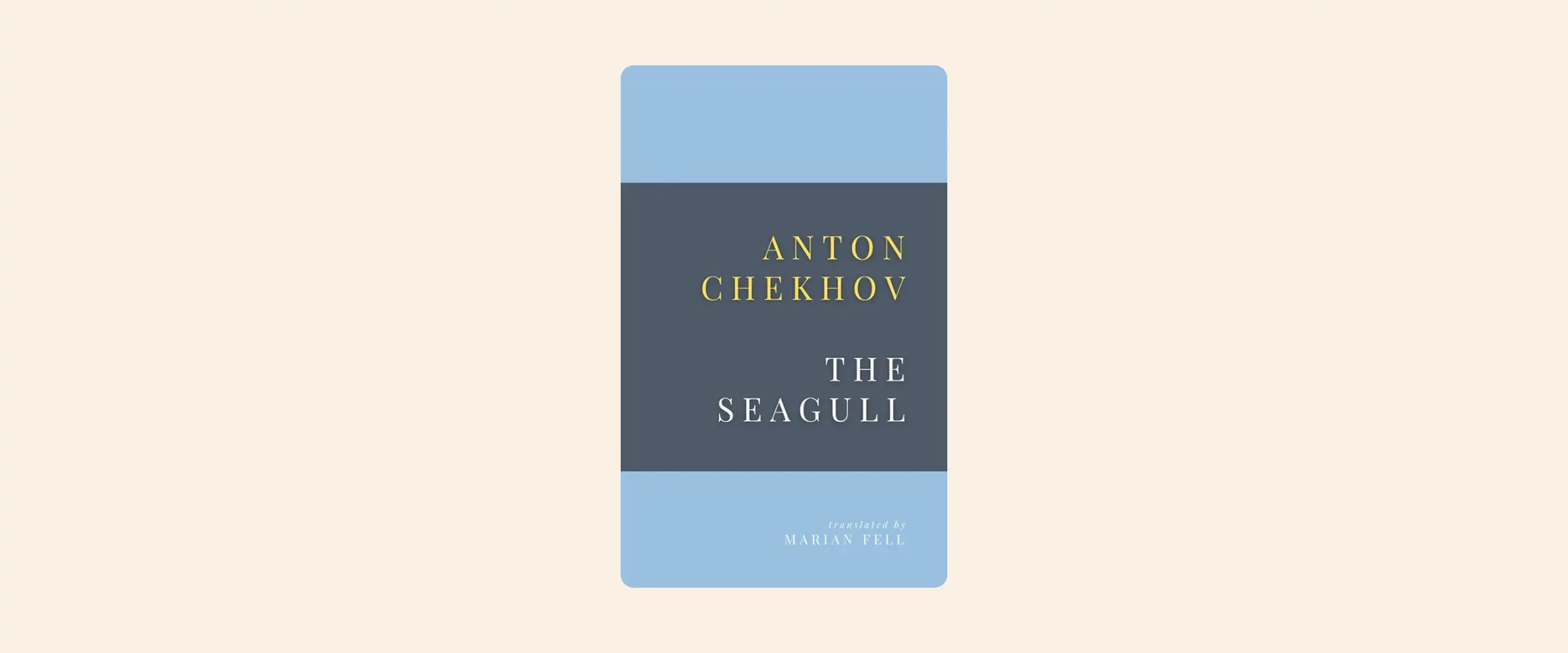 Cover of the printed edition of the play The Seagull by Anton Chekhov.