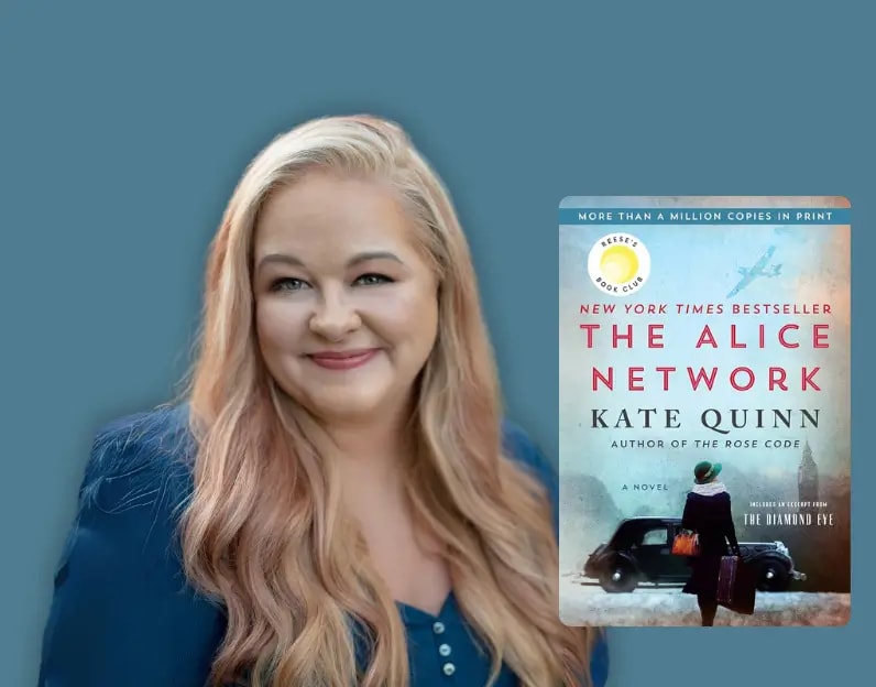 Live writing class with author Kate Quinn.