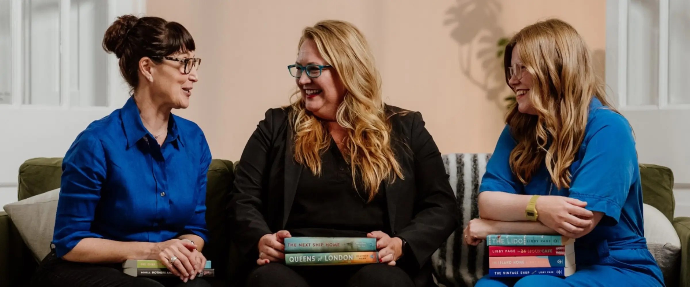 Authors and writing coaches Gina Sorell, Heather Webb, and Libby Page.